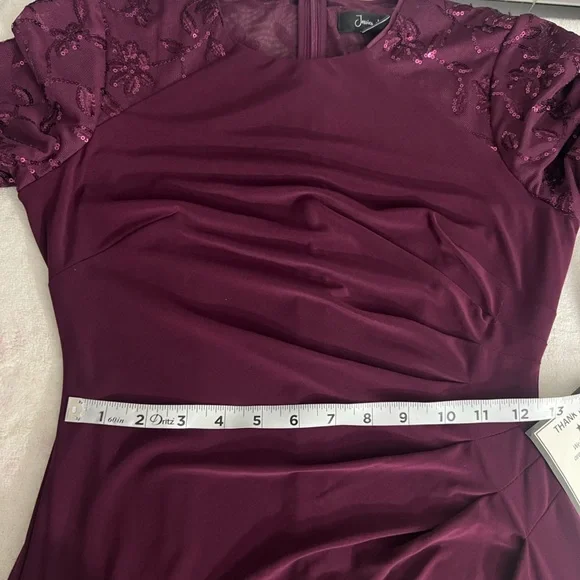 Jessica Howard Burgundy Long Sleeve Dress - Picture 9 of 11